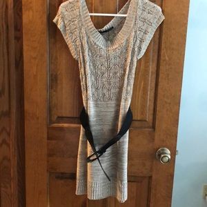Taupe knit tunic